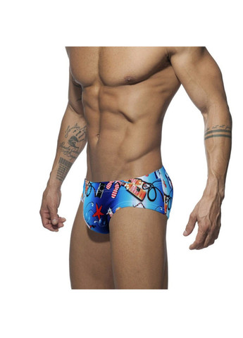 Мужские синие пляжные мужские плавки больших размеров UXH