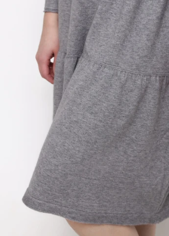 Серое повседневный платье женское серое трапеция теплое JEANSclub однотонное