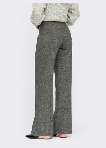 сірі кежуал штани з жакарду з декоративними ґудзиками меланжеві Dressa (257339243)