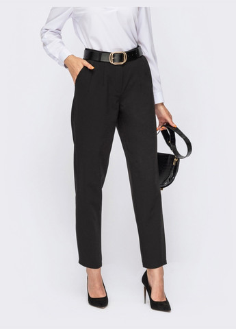 черные классические брюки с карманами однотонные Dressa (257339208)