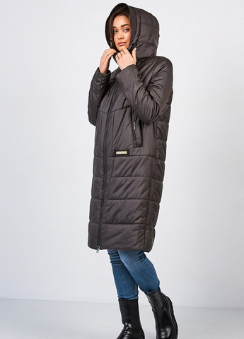 Кофейное демисезонное Пальто Lora Duvetty