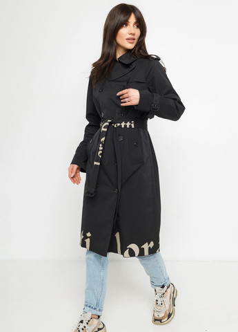 Черное демисезонное Тренч Lora Duvetty