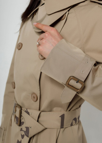 Песочное демисезонное Тренч Lora Duvetty
