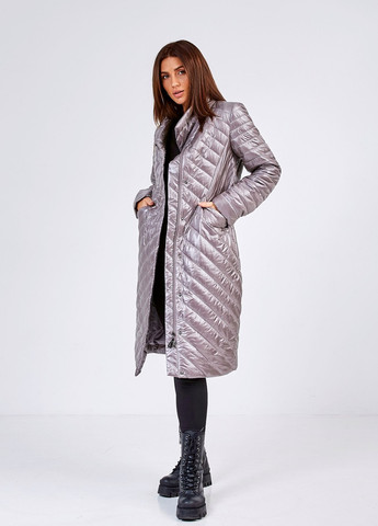 Серебряное демисезонное Пальто Lora Duvetty