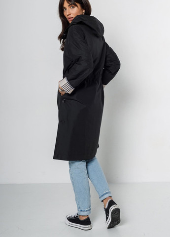 Чорне демісезонне Плащ-тренч Lora Duvetty