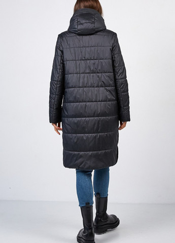 Черное демисезонное Пальто Lora Duvetty