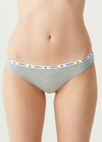 Труси сліпи жіночі (3 шт.)/ US.POLO.ASSN./ / WHITE+SALMON+GREY MLG./ 38 US.POLO.ASSN. 66209 (257377008)