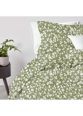 Двоспальний комплект OLIVE FLOWERS Ранфорс 180х220 см Cosas (257381026)