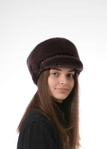 Зимова жіноча норкова кепка із цільного хутра норки Меховой Стиль норма (257381107)