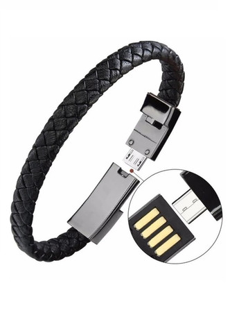 Кабель браслет шкіряний USB - Micro USB No Brand (257391920)