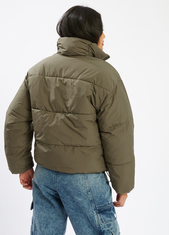 Оливкова (хакі) демісезонна водовідштовхувальна куртка з флісом усередині Pimkie