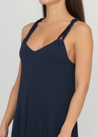 Темно-синее кэжуал платье Garnet Hill однотонное