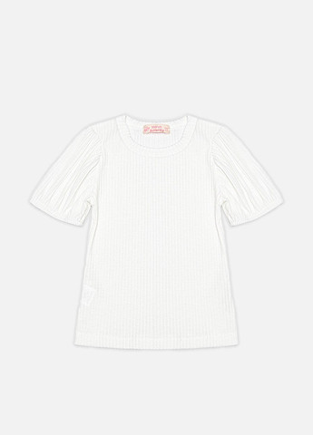 Біла літня футболка з коротким рукавом для дівчинки No Brand