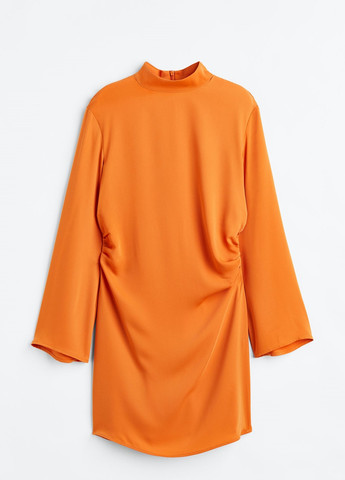 Оранжевое деловое платье H&M однотонное