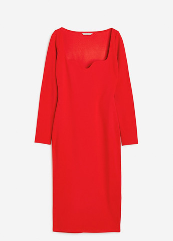 Червона ділова сукня H&M однотонна