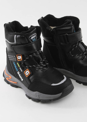 Черные повседневные зимние ботинки детские KNF