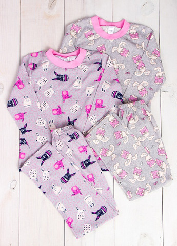 Серая всесезон пижама для девочки Носи своє