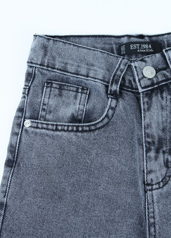 Серые демисезонные клеш джинсы для девочек серые широкие от бедра Altun