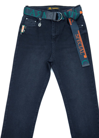 Жіночі джинси чорно-сірі з високою посадкою вузькі MOM CARMITO - (257455414)
