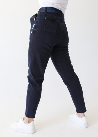 Джинсы женские темно-синие слоучи завышенная посадка Slouchy Adorati - (257455416)