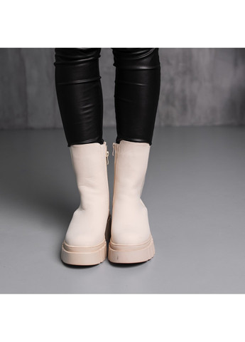 Зимние ботинки женские зимние rosie 3881 235 бежевый Fashion из натурального нубука