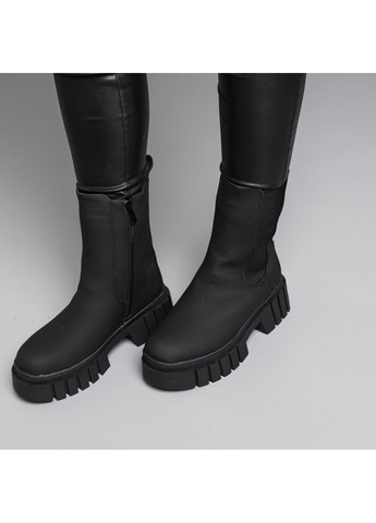 Зимние ботинки женские зимние rosie 3876 235 черный Fashion из натурального нубука