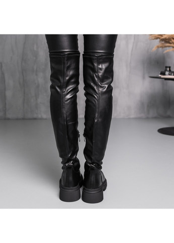 Зимние ботфорты женские зимние doodle 3887 черный Fashion