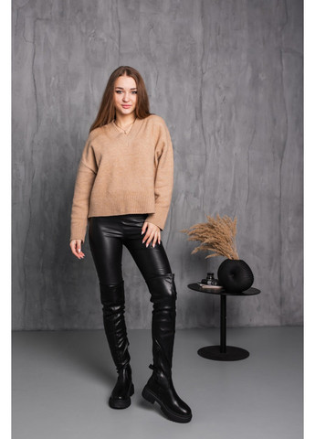 Зимние ботфорты женские зимние doodle 3887 черный Fashion