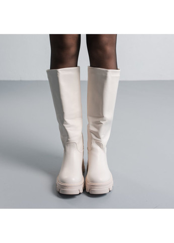 Осенние сапоги женские sirena 3858 235 молочный Fashion