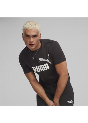 Чорна футболка essentials+ 2 colour logo men's tee Puma