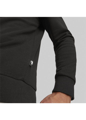 Черная демисезонная толстовка essentials+ two-tone big logo crew neck men's sweater Puma