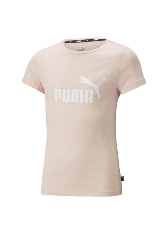 Рожева демісезонна дитяча футболка essentials logo youth tee Puma