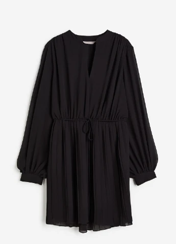 Черное деловое платье H&M однотонное