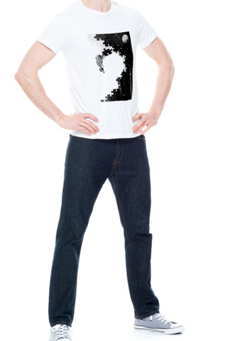 Белая футболка мужская белая "space pazle" Trace of Space