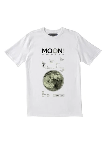 Біла футболка чоловіча біла "moon" Trace of Space