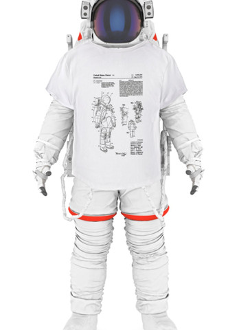 Белая футболка мужская белая "suit patent" Trace of Space