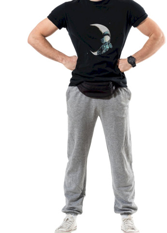 Черная футболка мужская черная Trace of Space