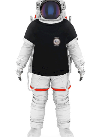 Чорна футболка чоловіча чорна "space inside" Trace of Space
