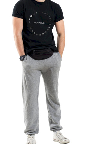 Чорна футболка чоловіча чорна "movable" Trace of Space