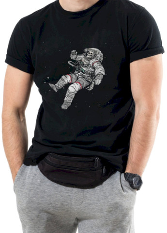Черная футболка мужская черная "космонавт" Trace of Space