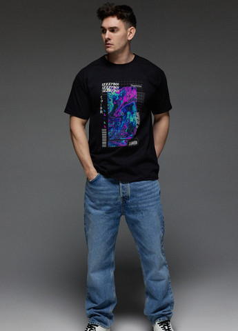 Черная футболка мужская черная Aspirine