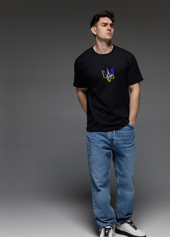 Чорна футболка чоловіча чорна патріотична Aspirine