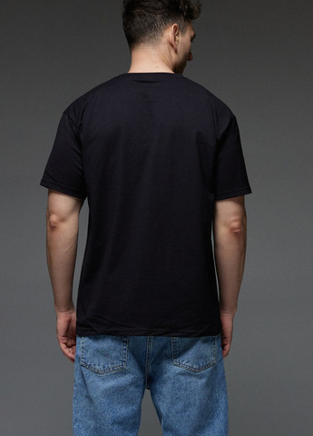 Чорна футболка чоловіча чорна Aspirine