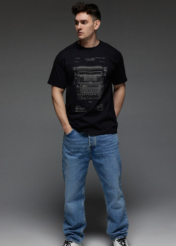 Черная футболка мужская черная Aspirine