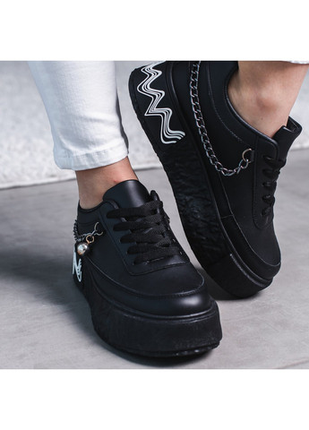 Чорні осінні кросівки жіночі rule 3511 чорний Fashion