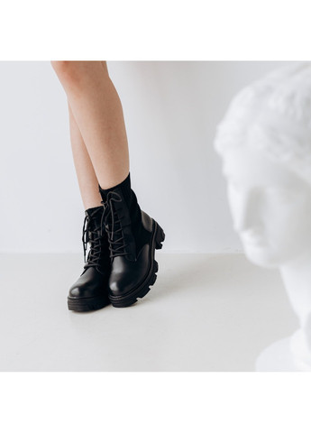 Осенние ботинки женские catchy 3299 черный Fashion из искусственной кожи