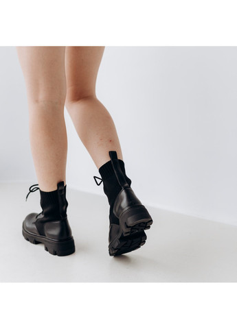 Осенние ботинки женские catchy 3299 черный Fashion из искусственной кожи