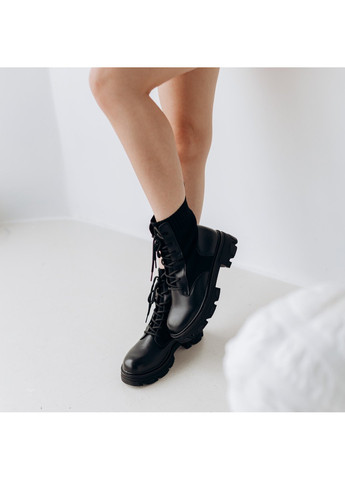 Осенние ботинки женские catchy 3299 черный Fashion из искусственной кожи