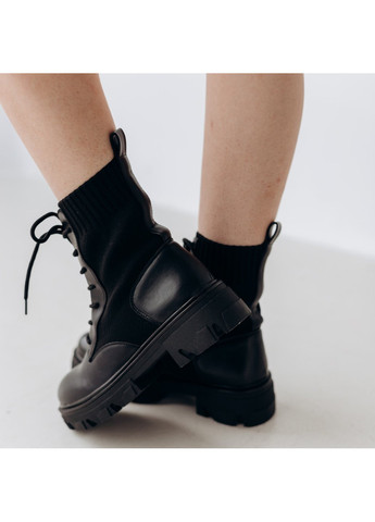 Осенние ботинки женские catchy 3299 черный Fashion из искусственной кожи