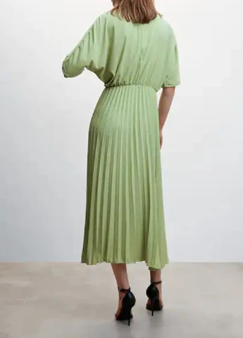 Зелена святковий сукня Mango однотонна